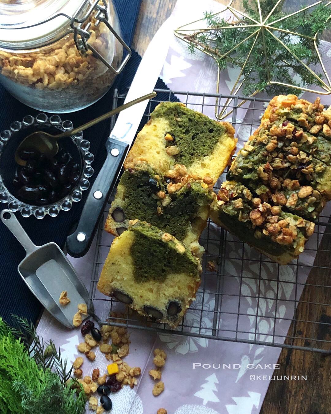 抹茶 きなこ パウンドケーキ 黒豆入り