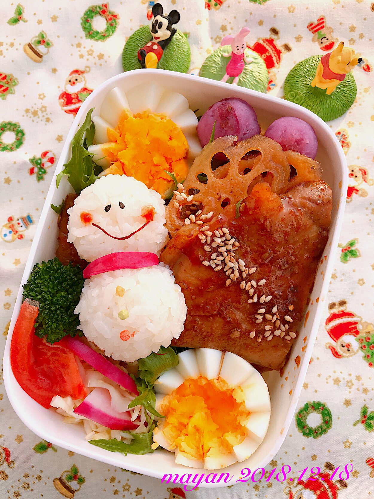 雪だるまのっけお弁当?