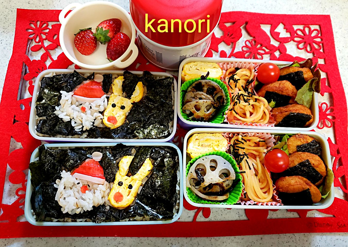 #サンタクロース海苔弁当～姉妹バレーボール～