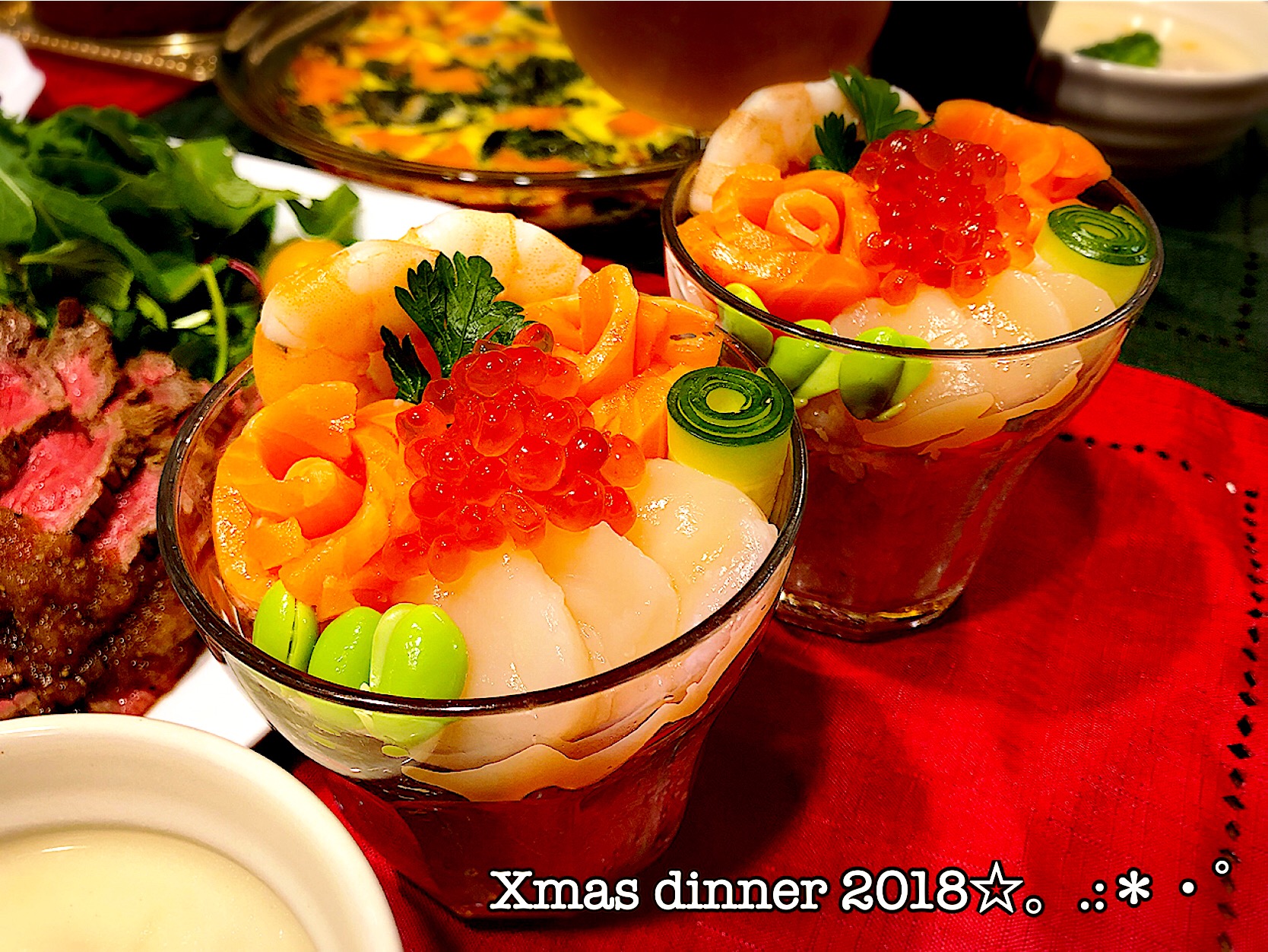 Xmas dinner 2018☆。.:＊・゜