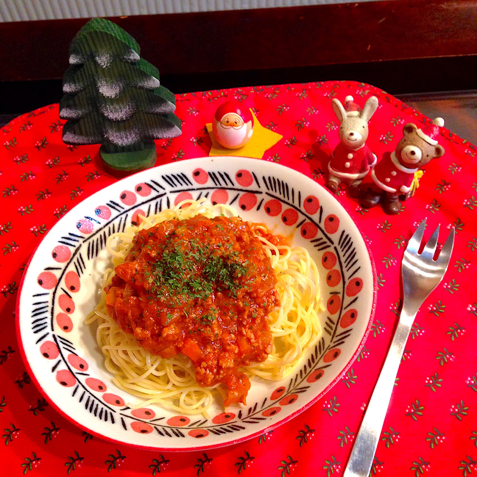 ミートパスタ? #メリークリスマス  #クリスマス料理? #パスタ