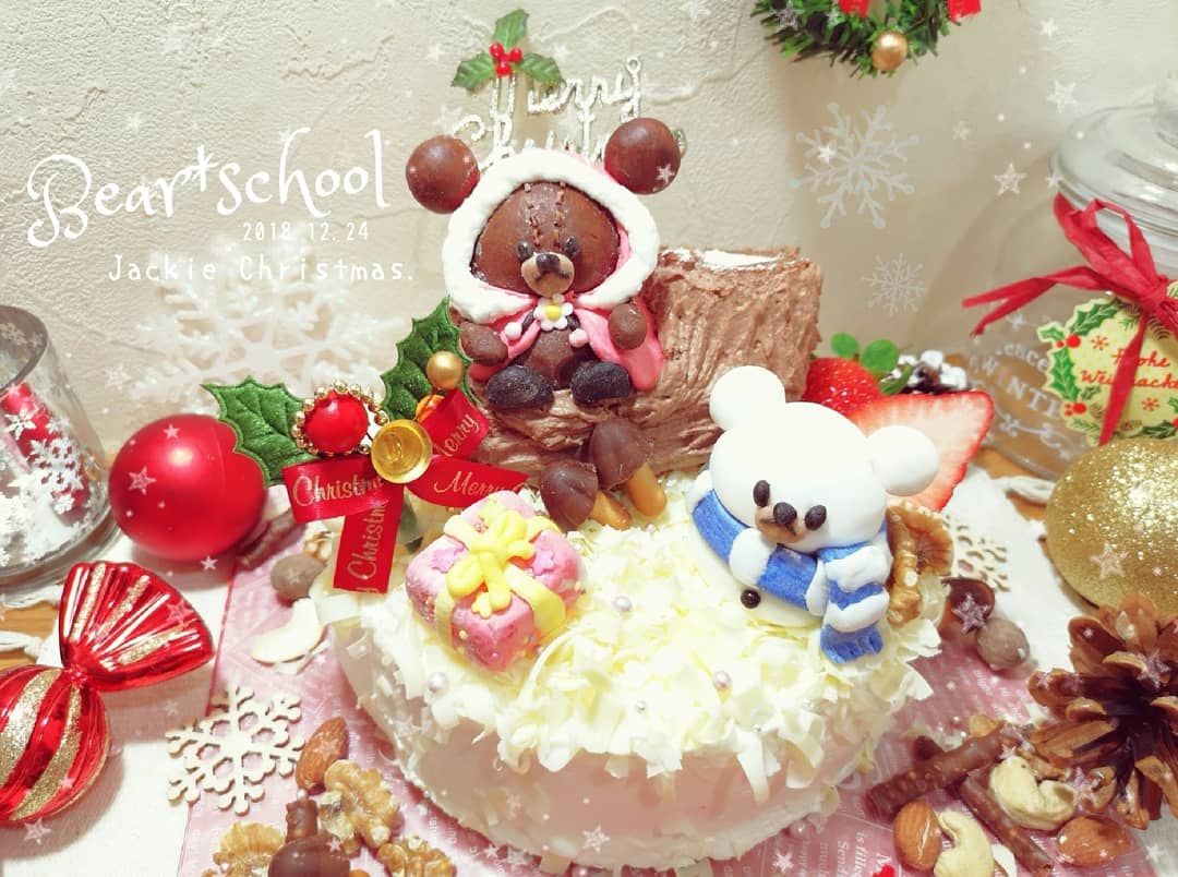 ジャッキーの雪遊び❄ Xmasケーキ