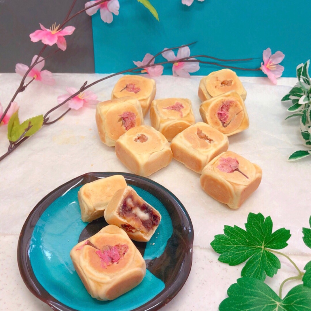 【六方焼】桜と胡桃に餡子とクリチ | *♬キッチン生活♡日々のご飯とパン&スイーツ♡