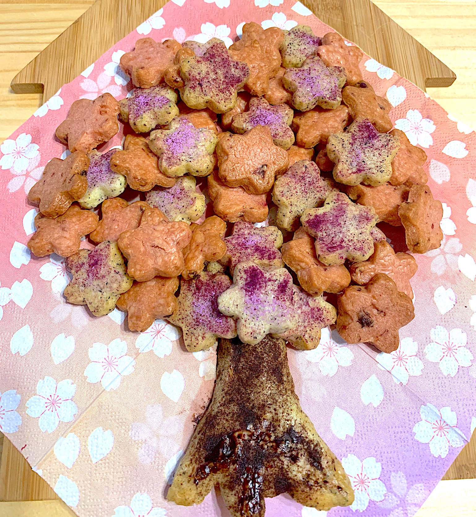 桜クッキーでお花見?