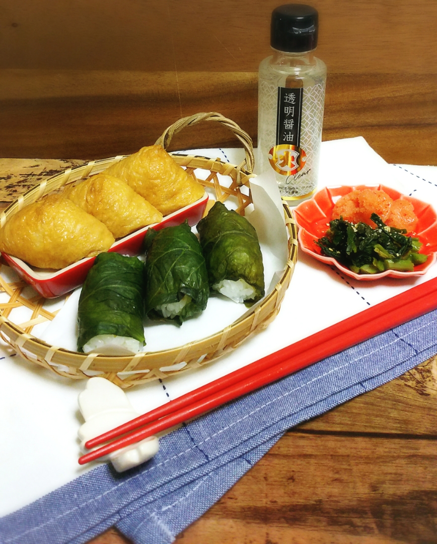 稲荷寿司と阿蘇高菜寿司