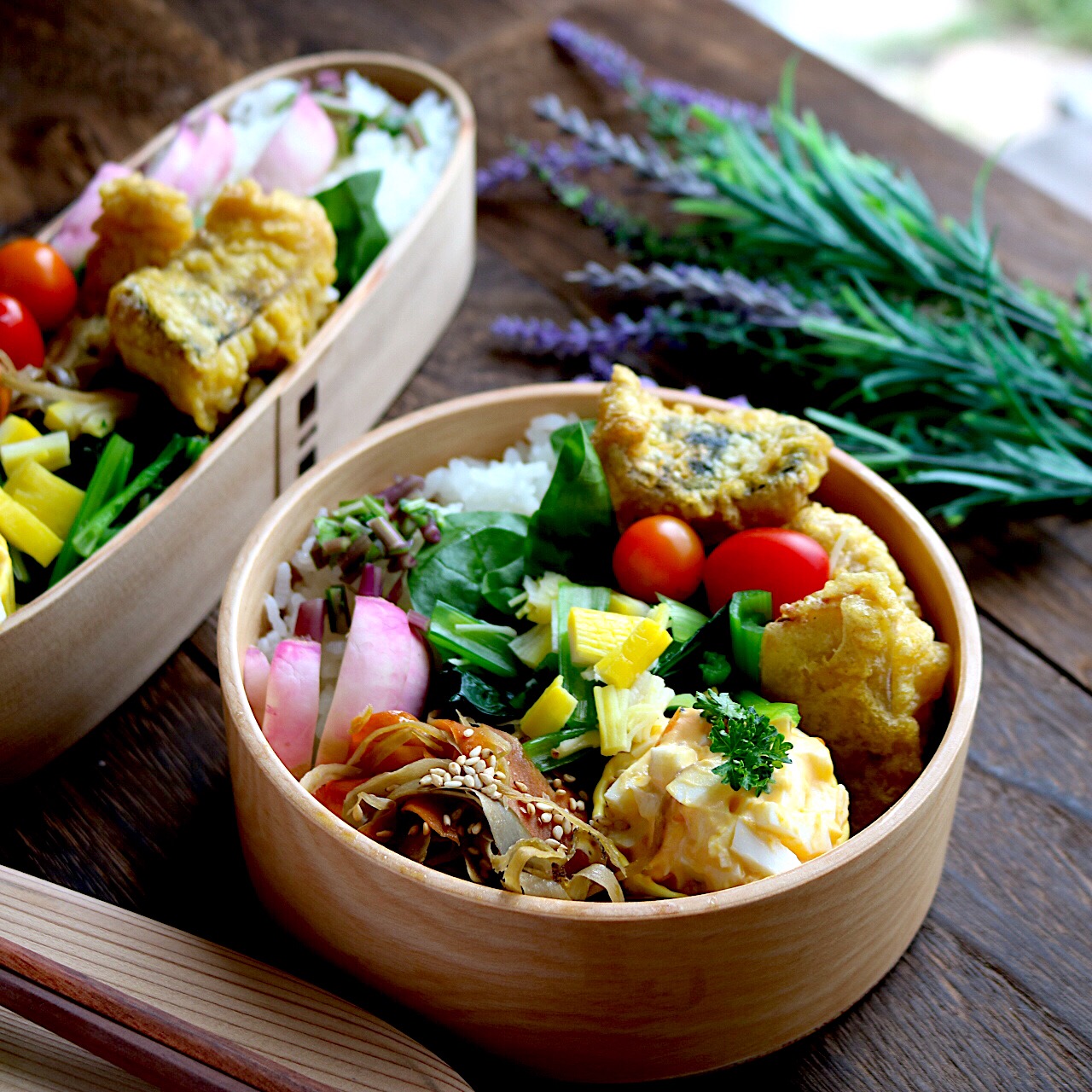 鯖のカレー風味天ぷら お弁当 タルタルソース手作り ほうれん草とカニカマのお浸し ごぼうのきんぴら などなど デラックス 弁当グランプリ19 ヤマサ醤油株式会社