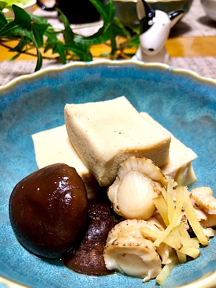 高野豆腐とベビー帆立の生姜煮