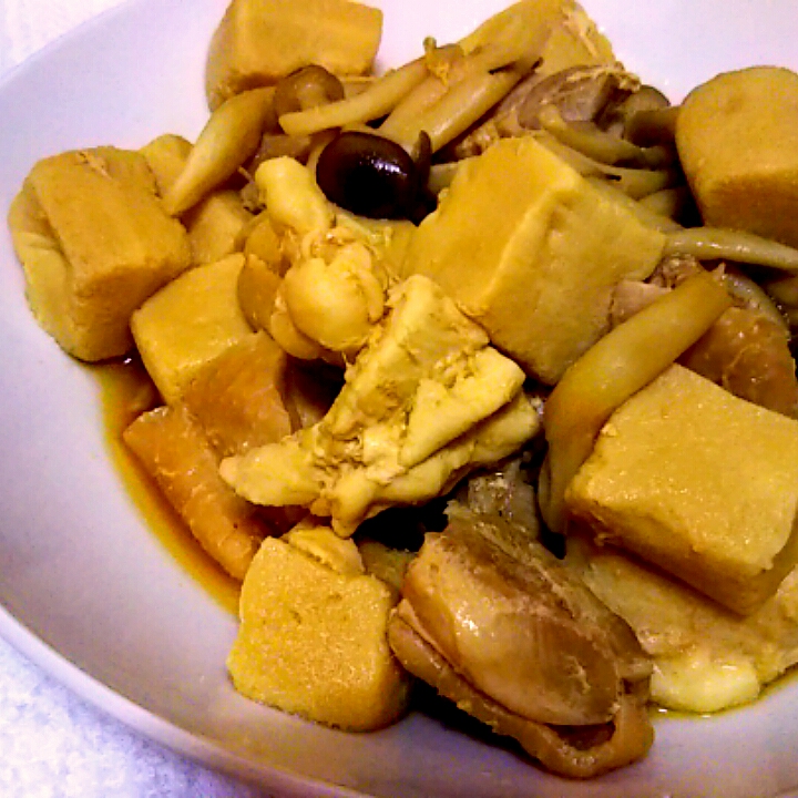 高野豆腐と鶏肉とキノコの煮付け ダイエット料理グランプリ19 ヤマサ醤油株式会社