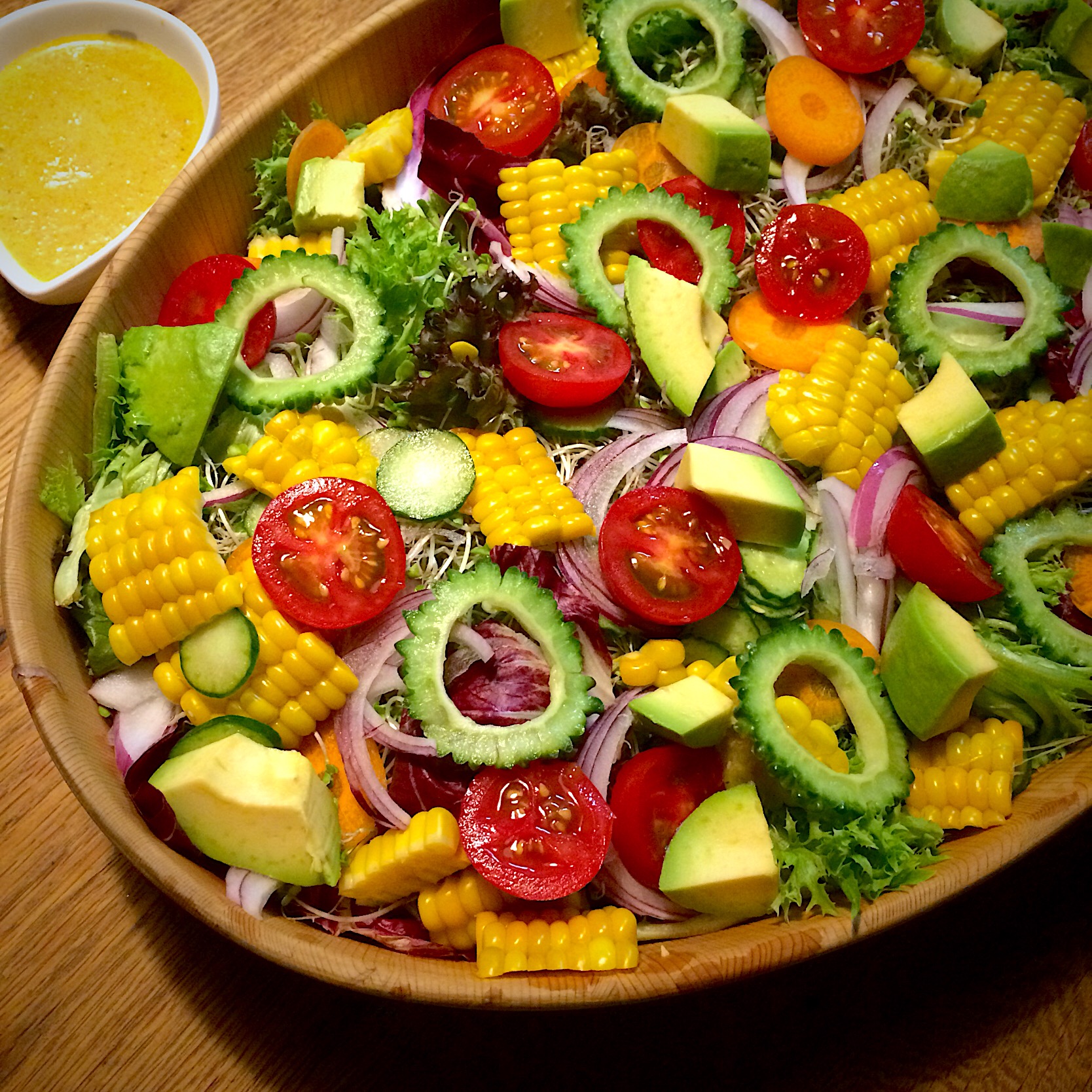 #vegan 
玄米と大麦の夏野菜サラダチラシ