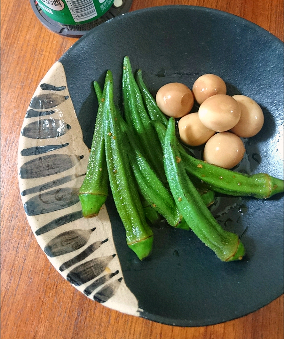 ｵｸﾗとうずらのにんにく醤油漬け