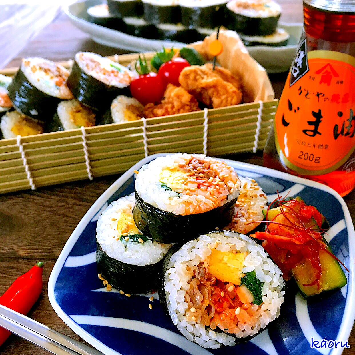 香り濃厚濃口ごま油で美味しいキンパ♪