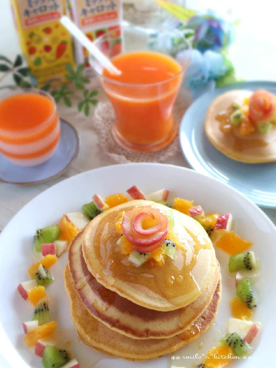 ホットケーキ ミックスキャロットでパンケーキ