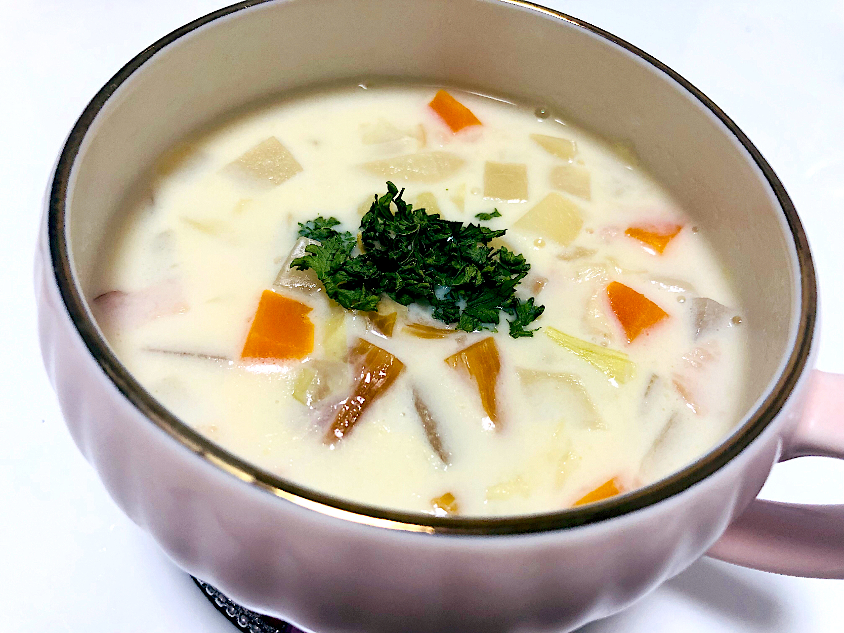 豆乳スープ＼(^o^)／