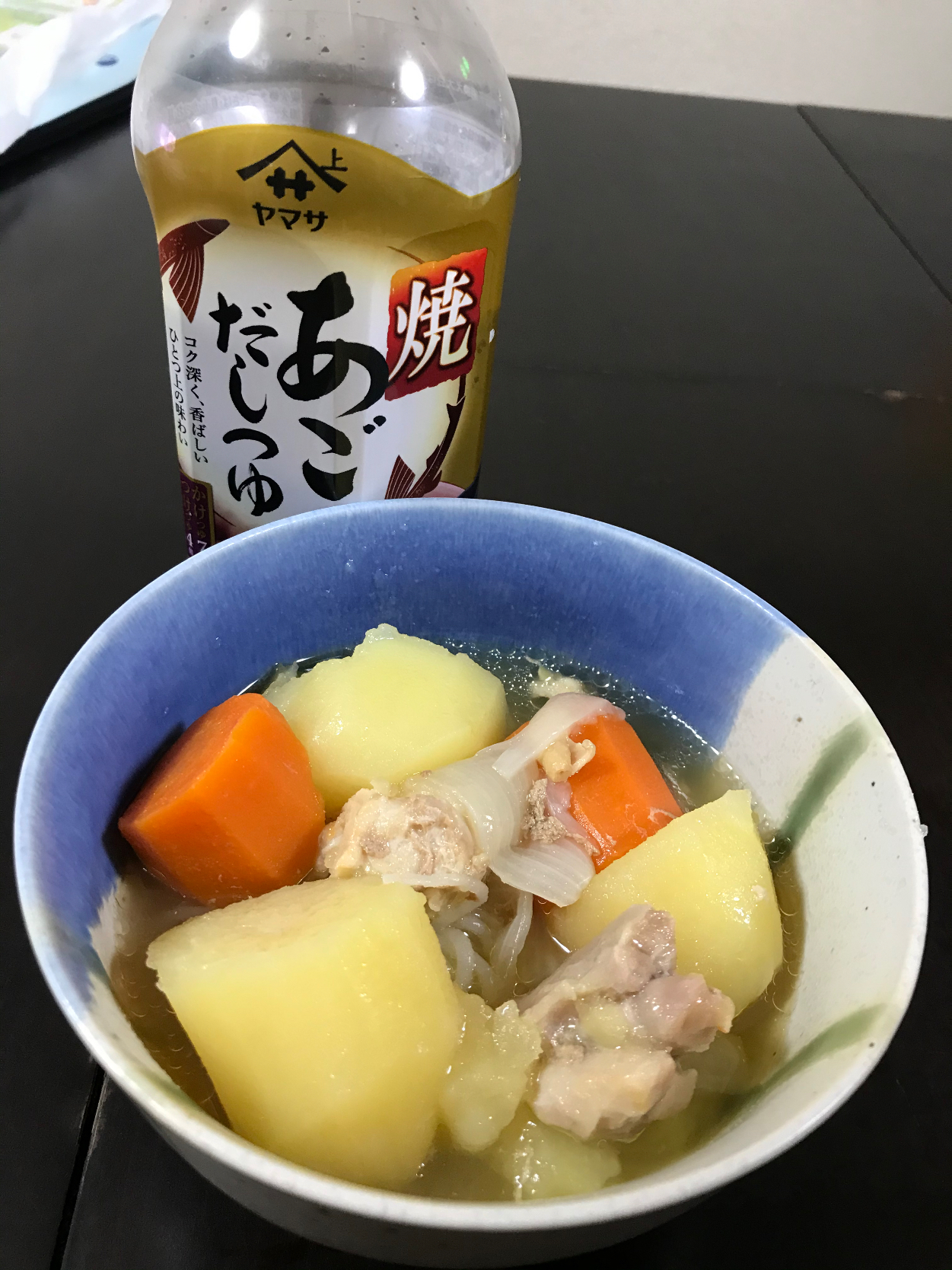 焼あごだしつゆで肉じゃが?