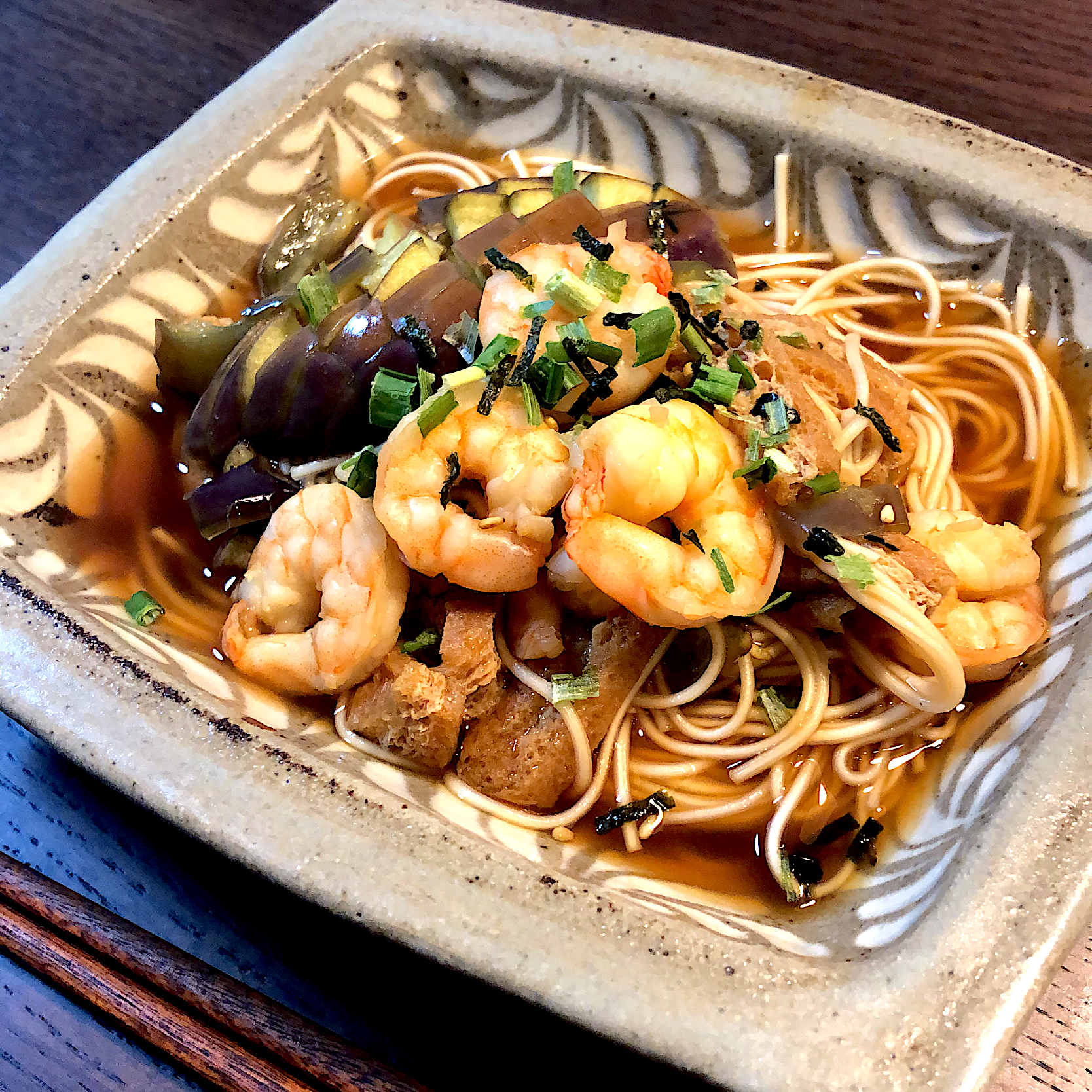 のろさんの料理 茄子素麺