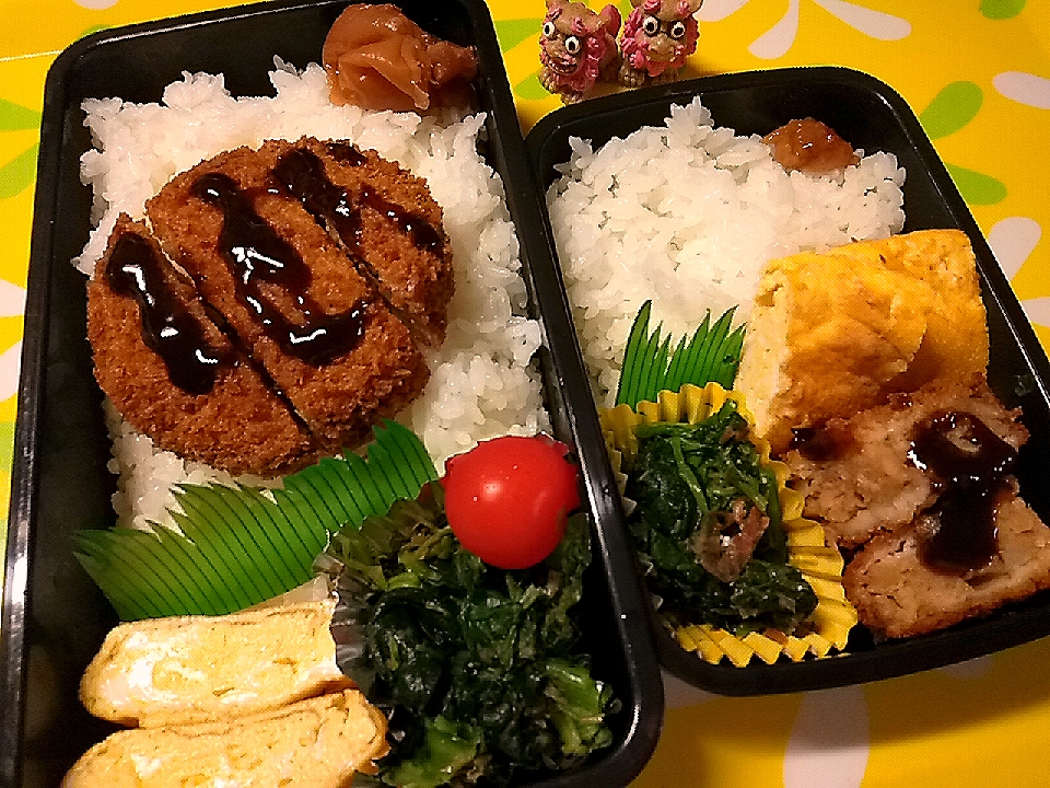 夫の弁当、娘の弁当