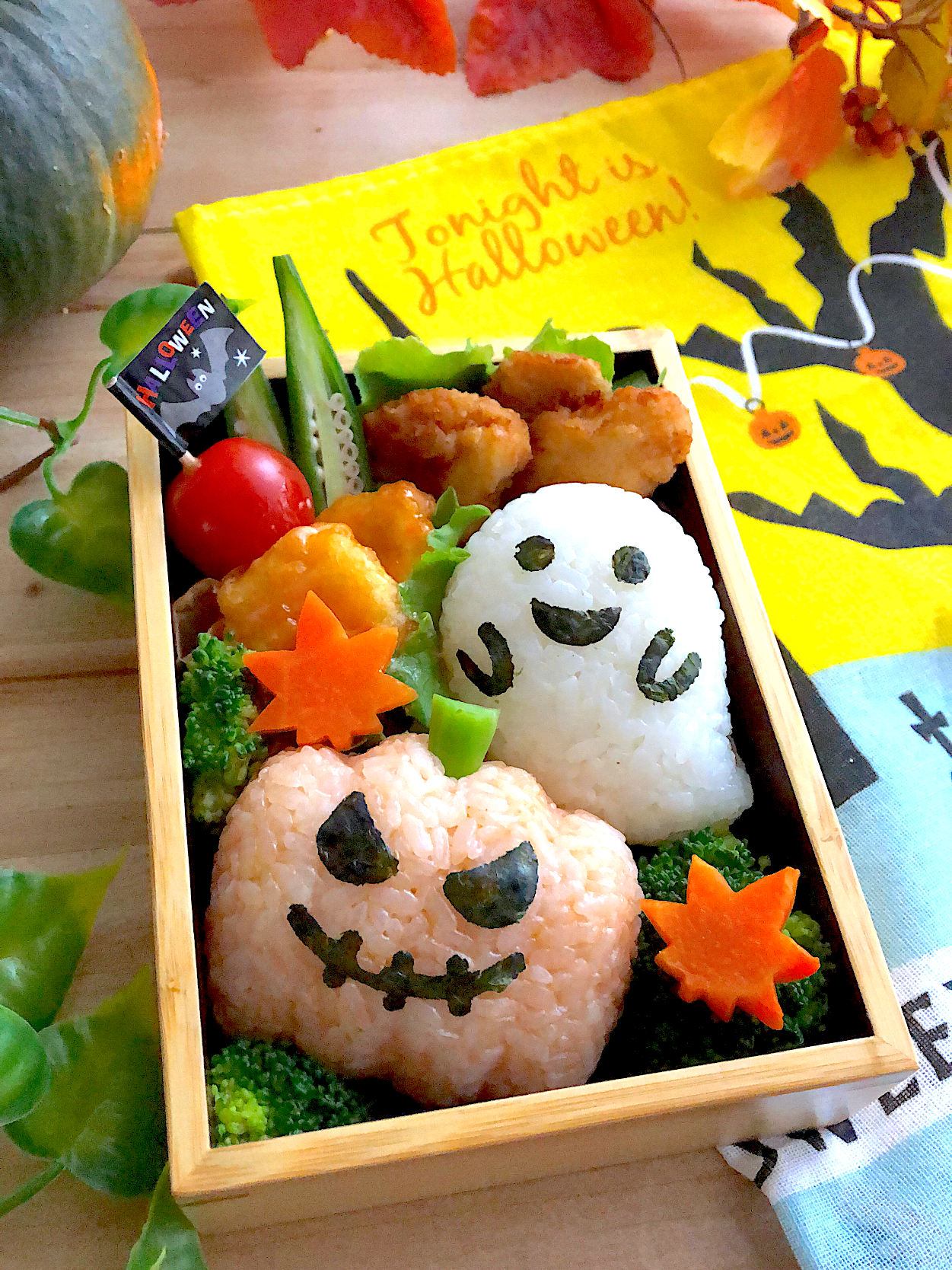 ハロウィンおにぎり弁当?