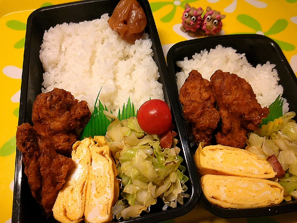 夫の弁当、娘の弁当