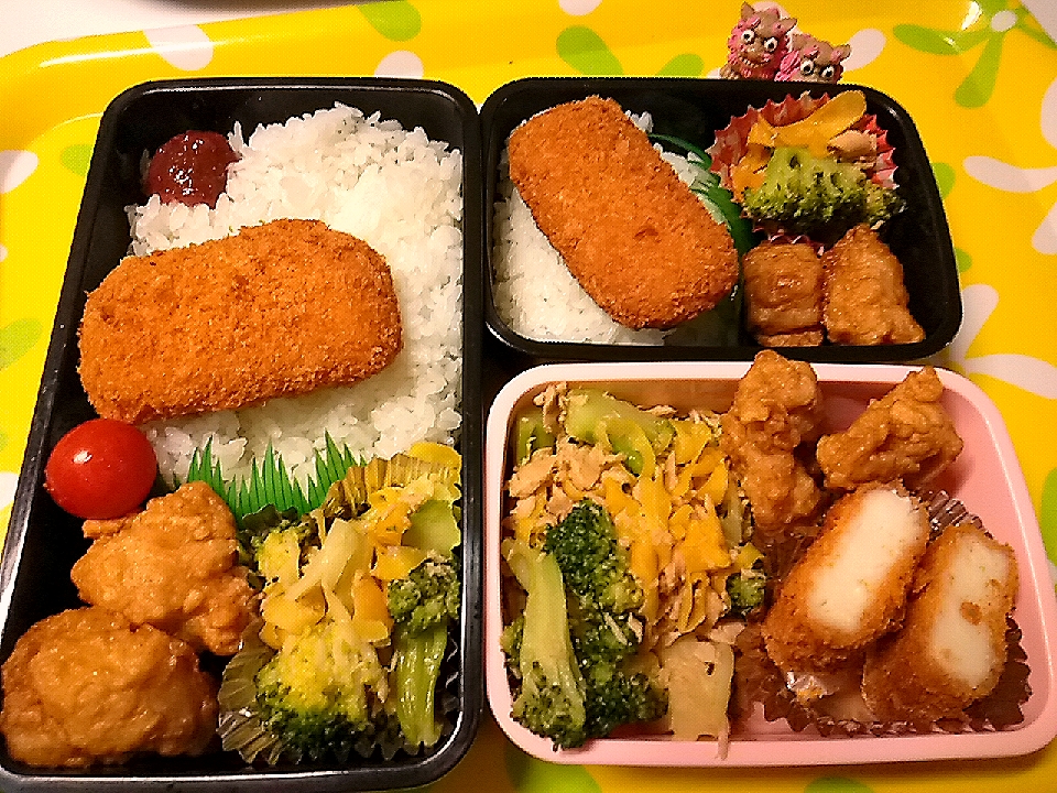 夫の弁当、娘の弁当、私の弁当