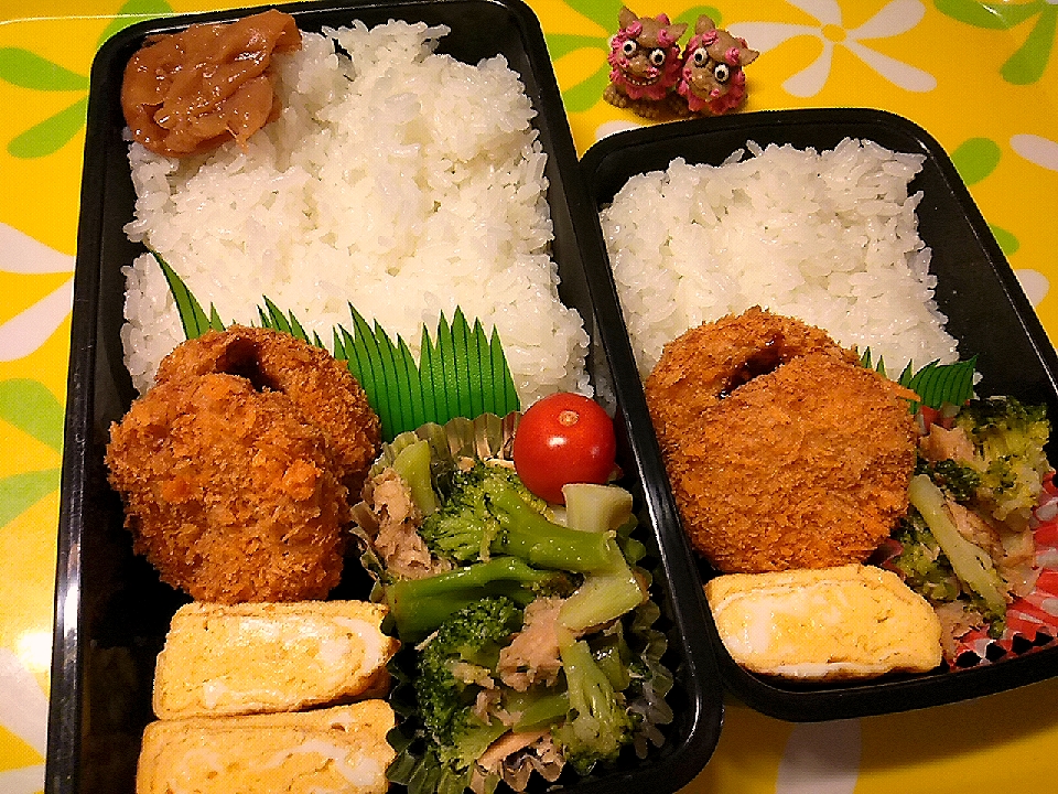 夫の弁当、娘の弁当