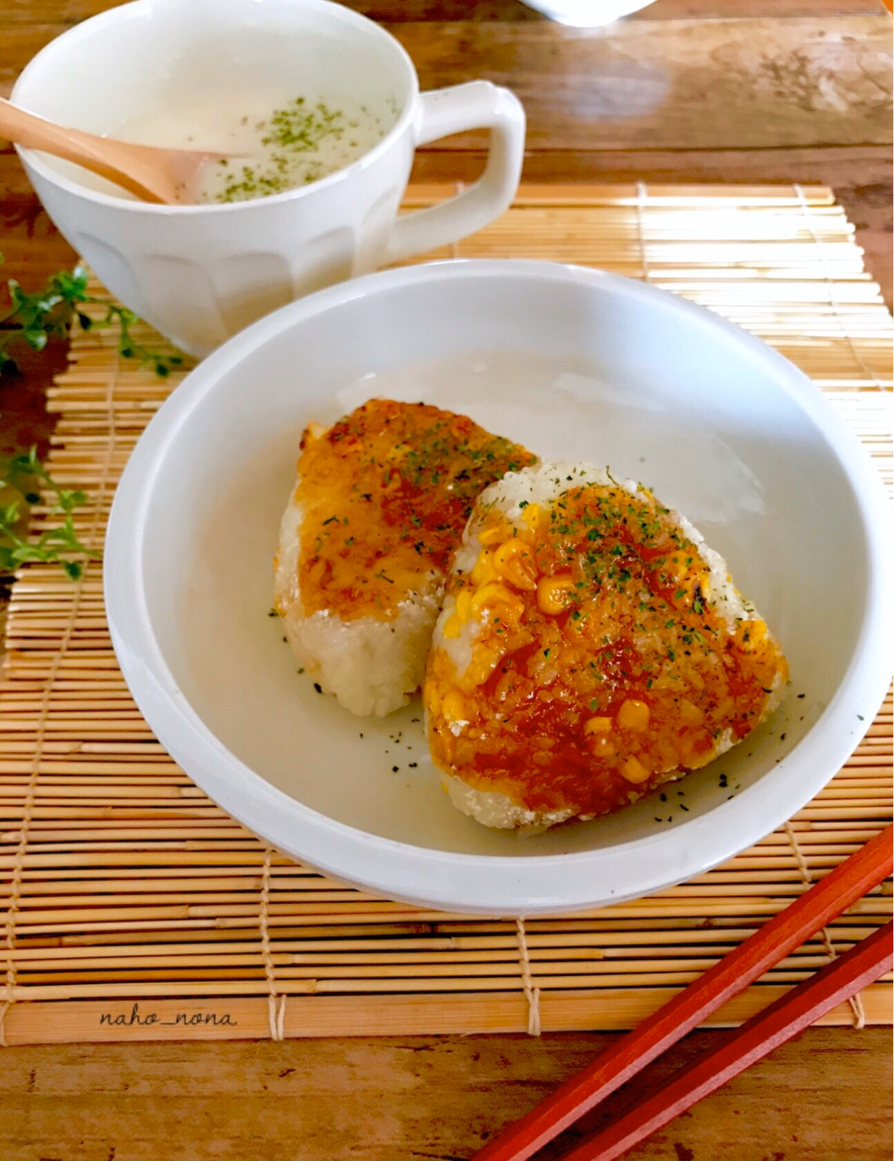 香ばしく出来ました♪ とうもろこしご飯の焼きおにぎり