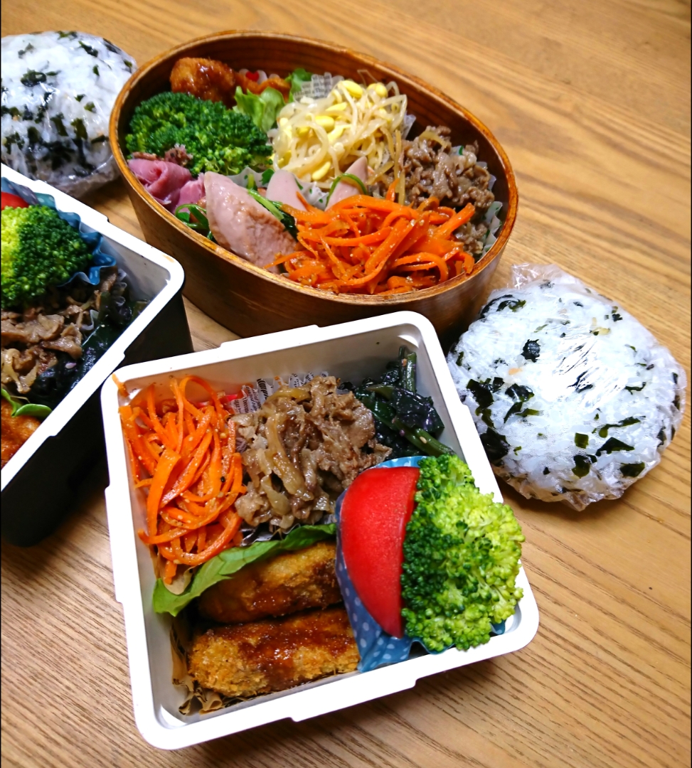 『冷蔵庫の残り物でお弁当』