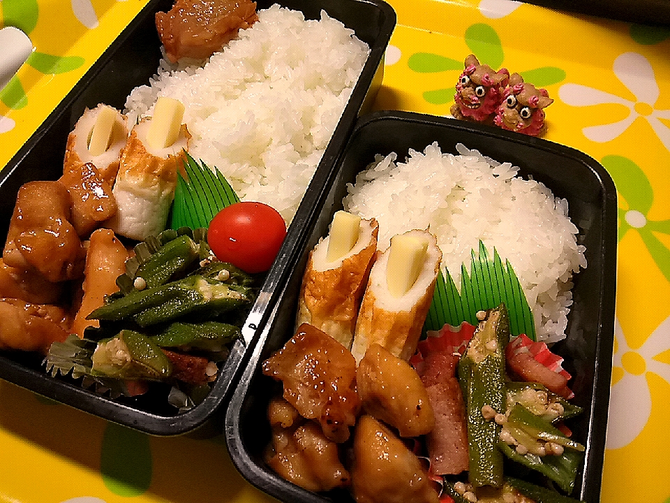 夫の弁当、娘の弁当