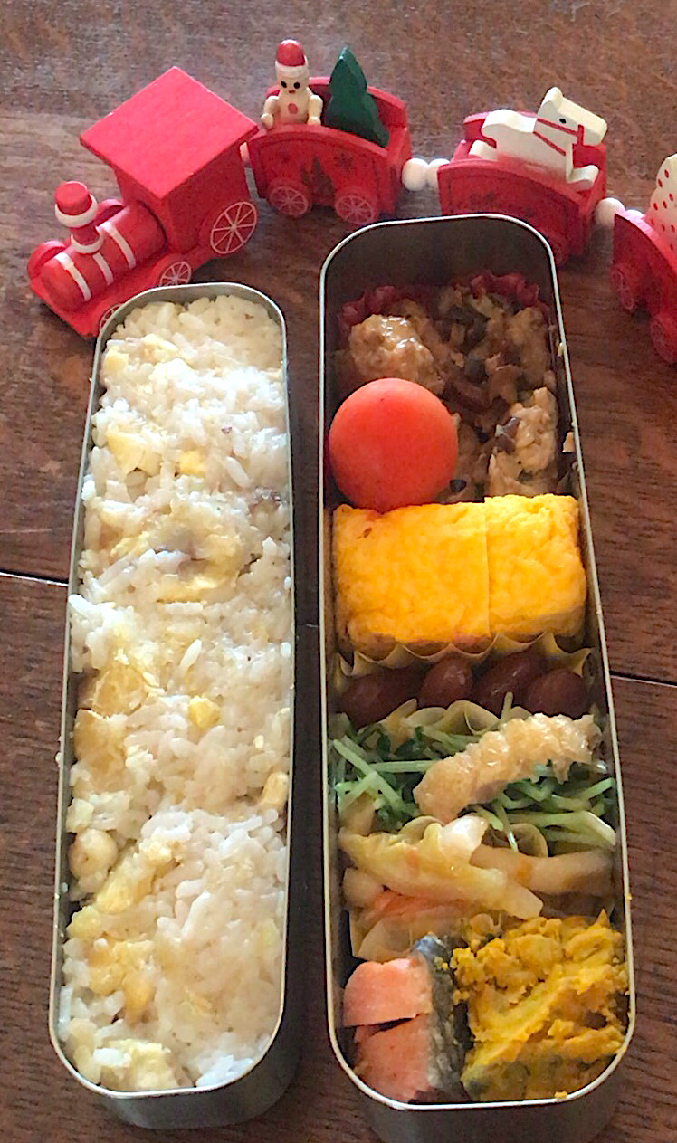 ランチ #栗ご飯  #お弁当記録  #サーモス  #お弁当