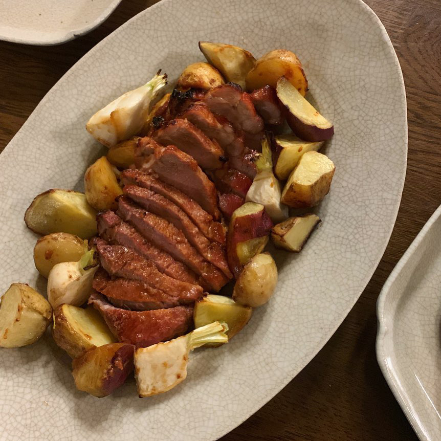 豚肉と根菜のオーブン焼き