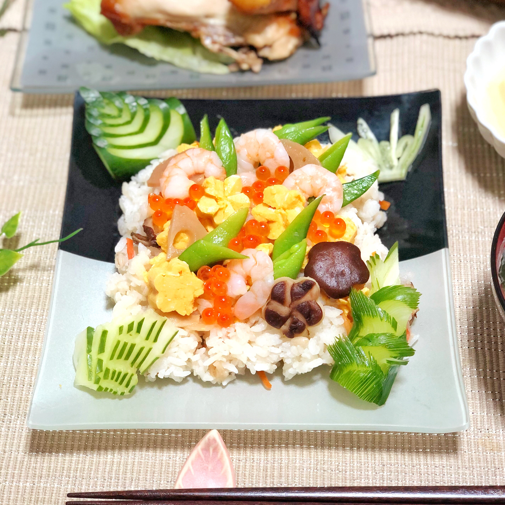 新年お祝いちらし寿司　#おせち料理
