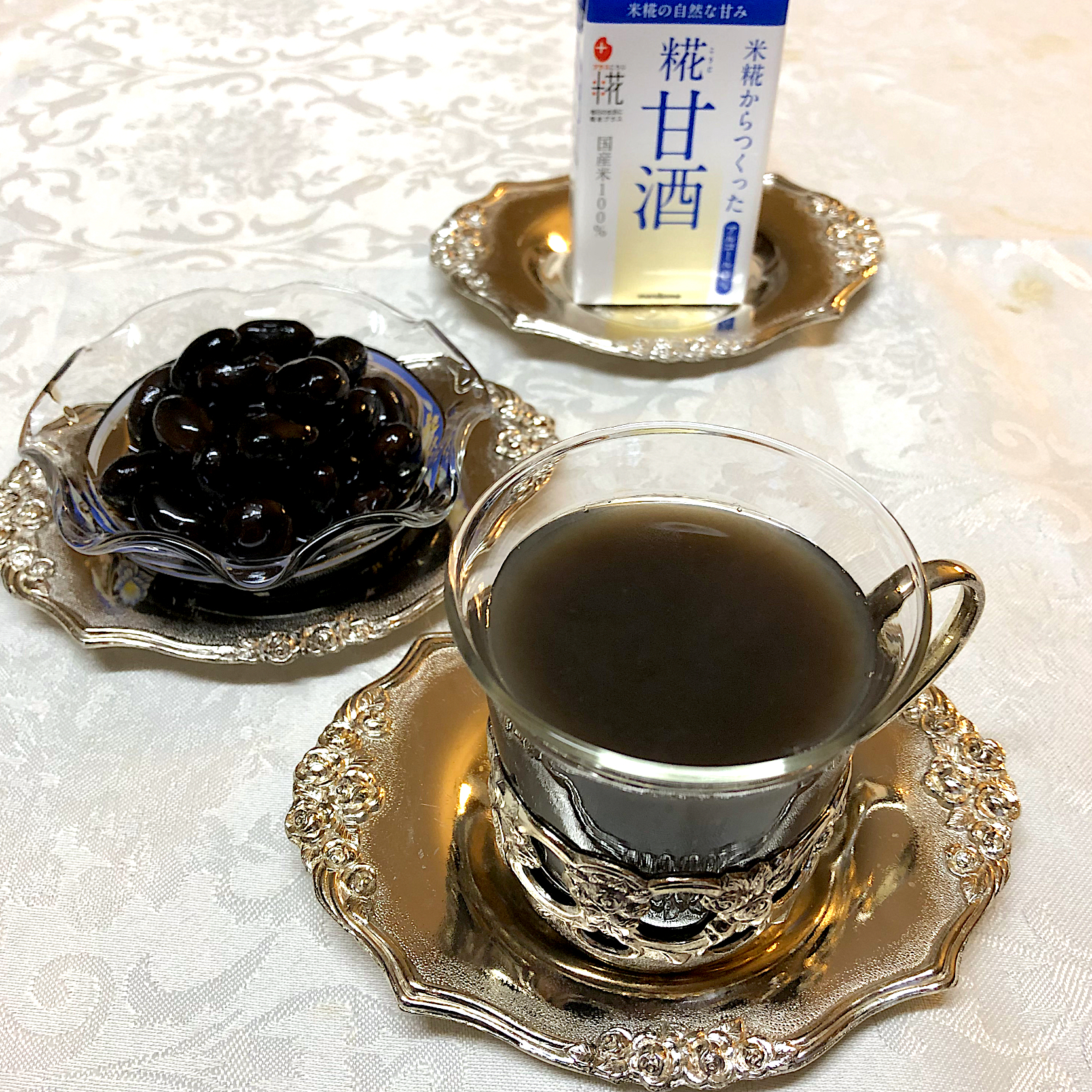 黒豆リメイク＊糀甘酒黒豆煮汁?