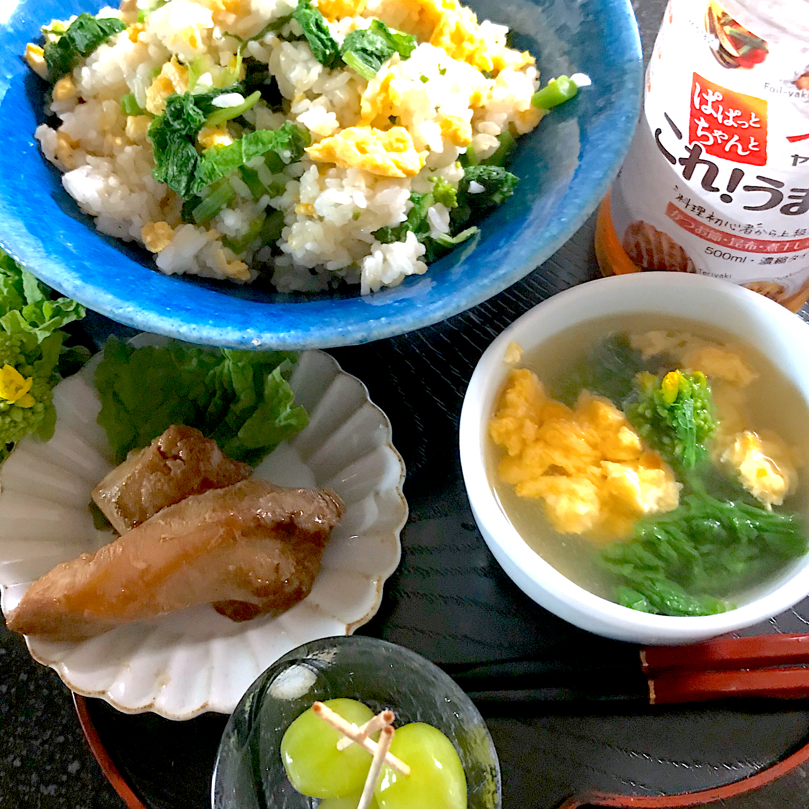 アッチさんの料理 菜の花ごはんをぱぱっとちゃんと　これ！うま‼︎つゆを使って作りましたよ❣️