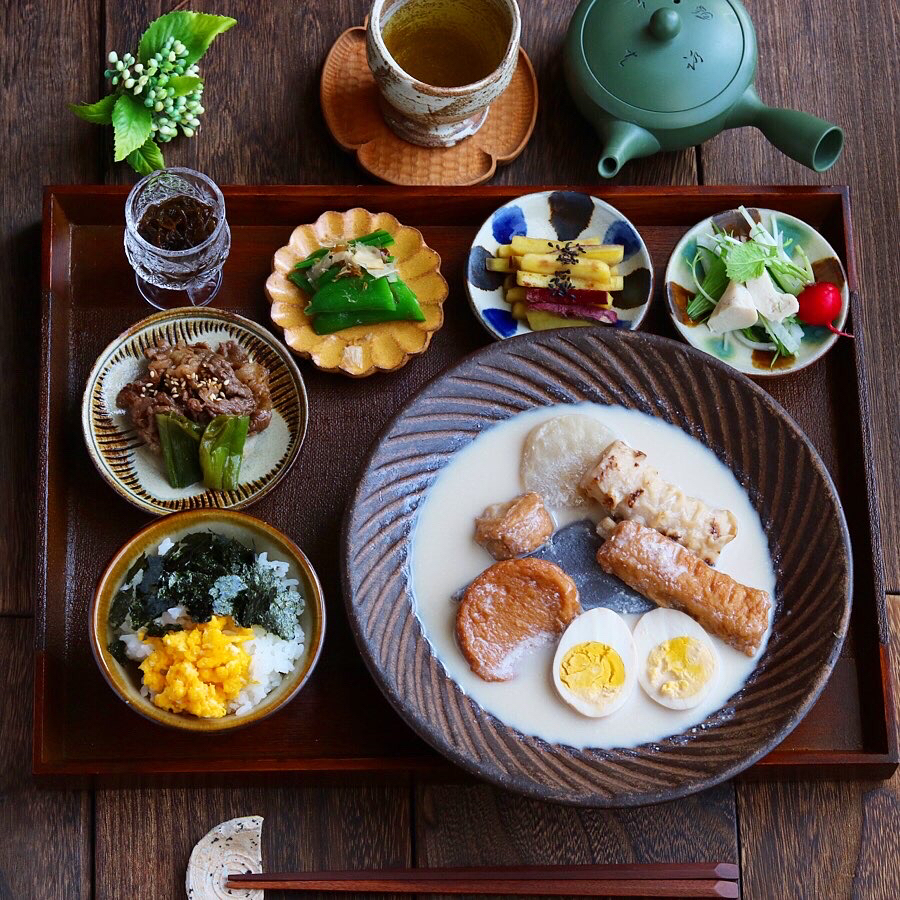 今日の昼ご飯　#かね貞　#豆乳おでん