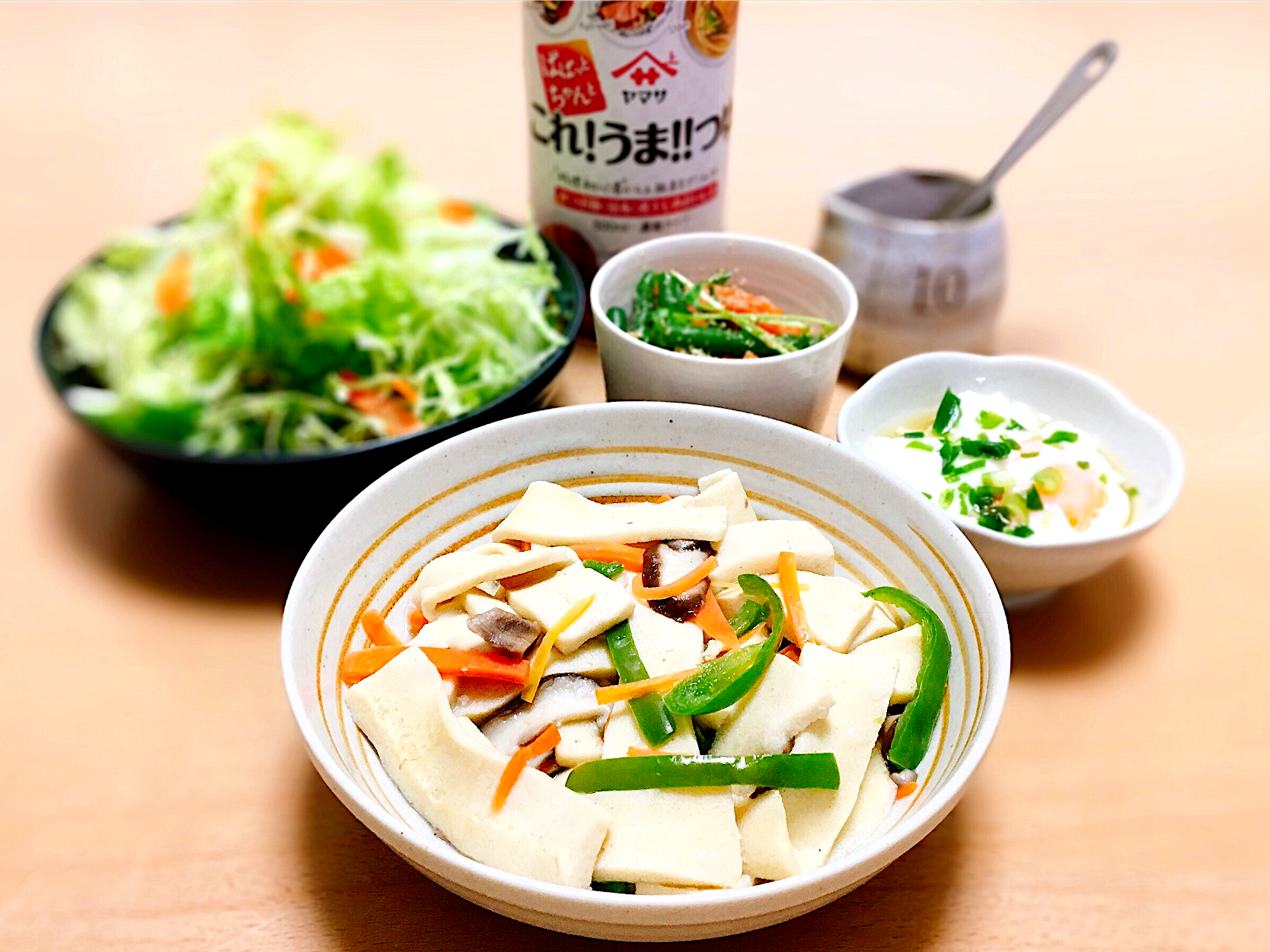 これ!うま‼︎つゆ　で　高野豆腐脳炒めもの