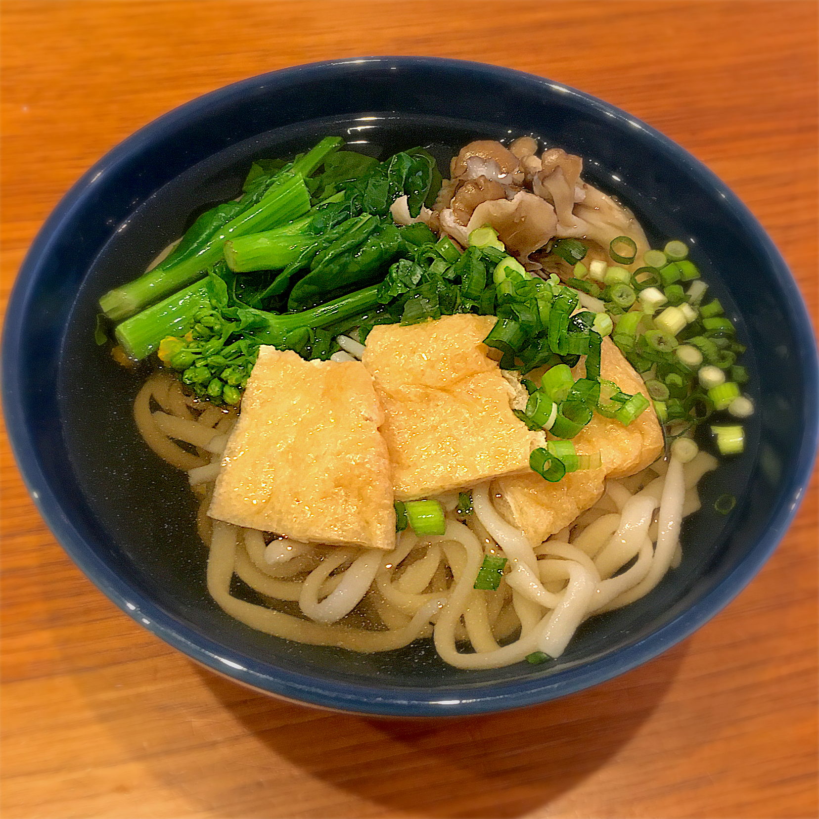 昨朝打った手打ち麺で朝うどん🍜