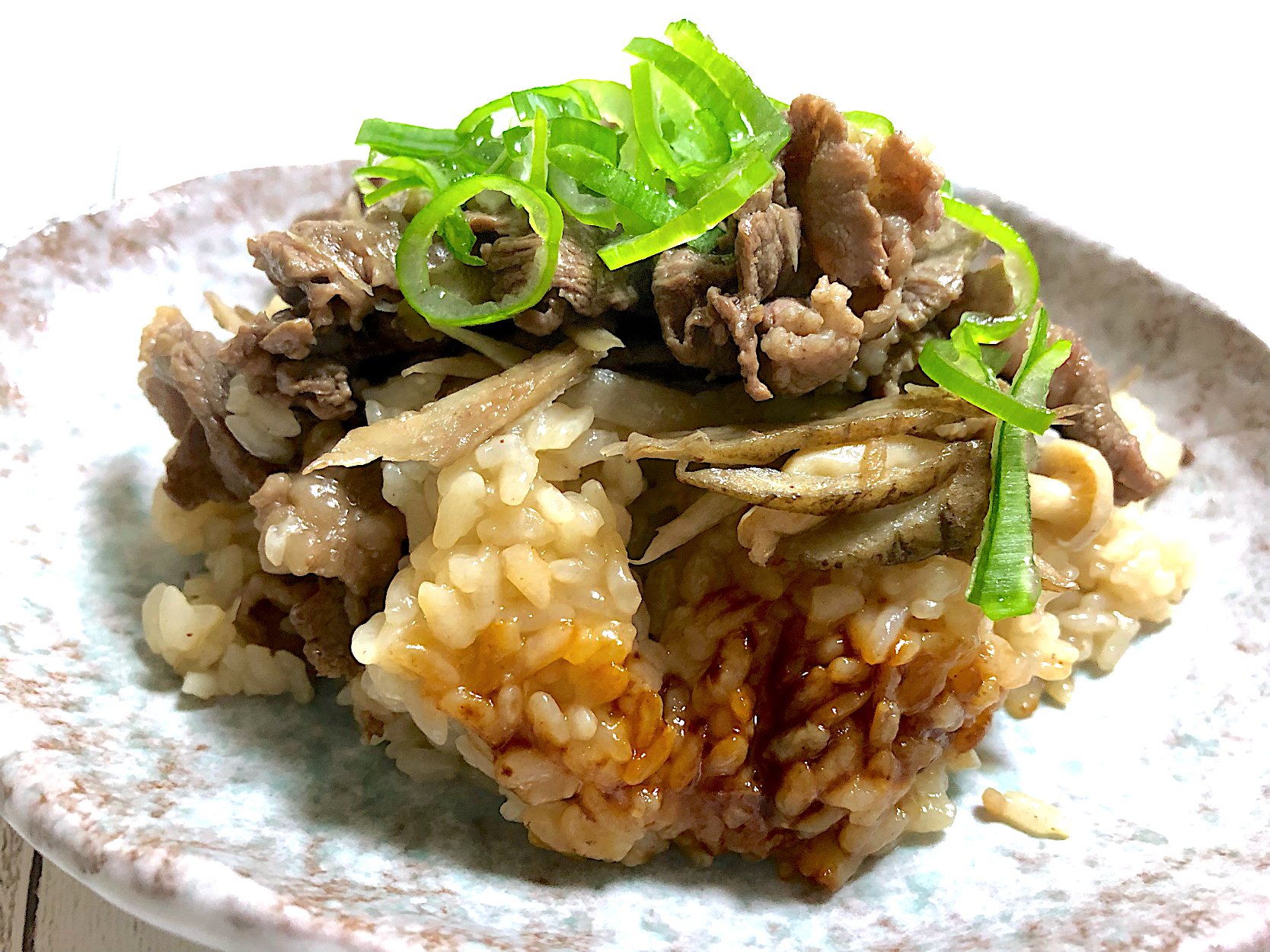 七味さんの料理 牛肉とごぼうの炊き込みご飯✨