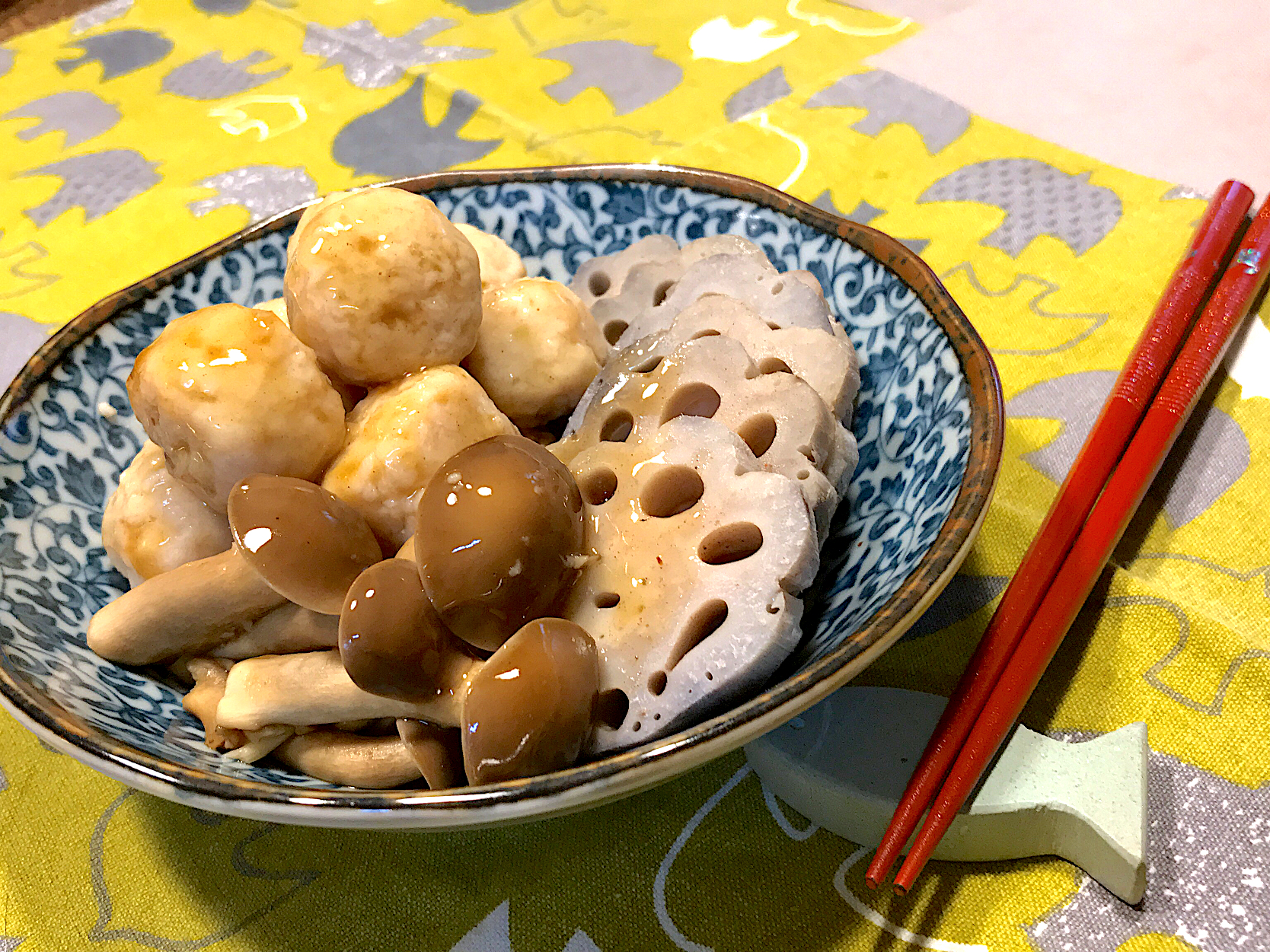 蓮根とエビ団子の煮物／ぱぱっとこれ！うま‼︎つゆ餡かけ