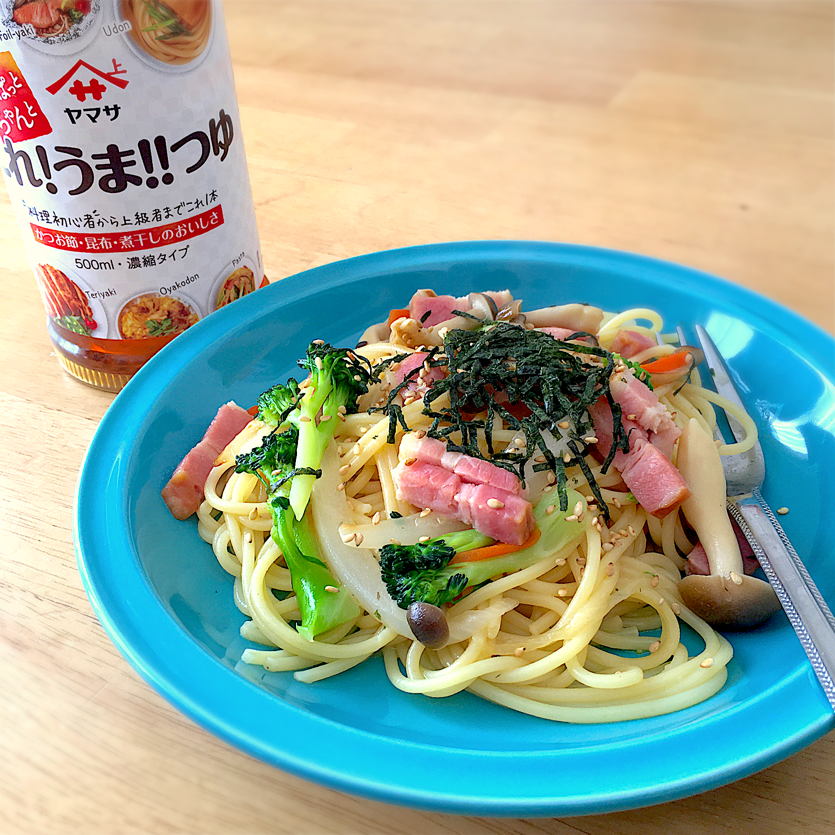 【これ！うま!!つゆ】を使って和風パスタ︎︎☺︎