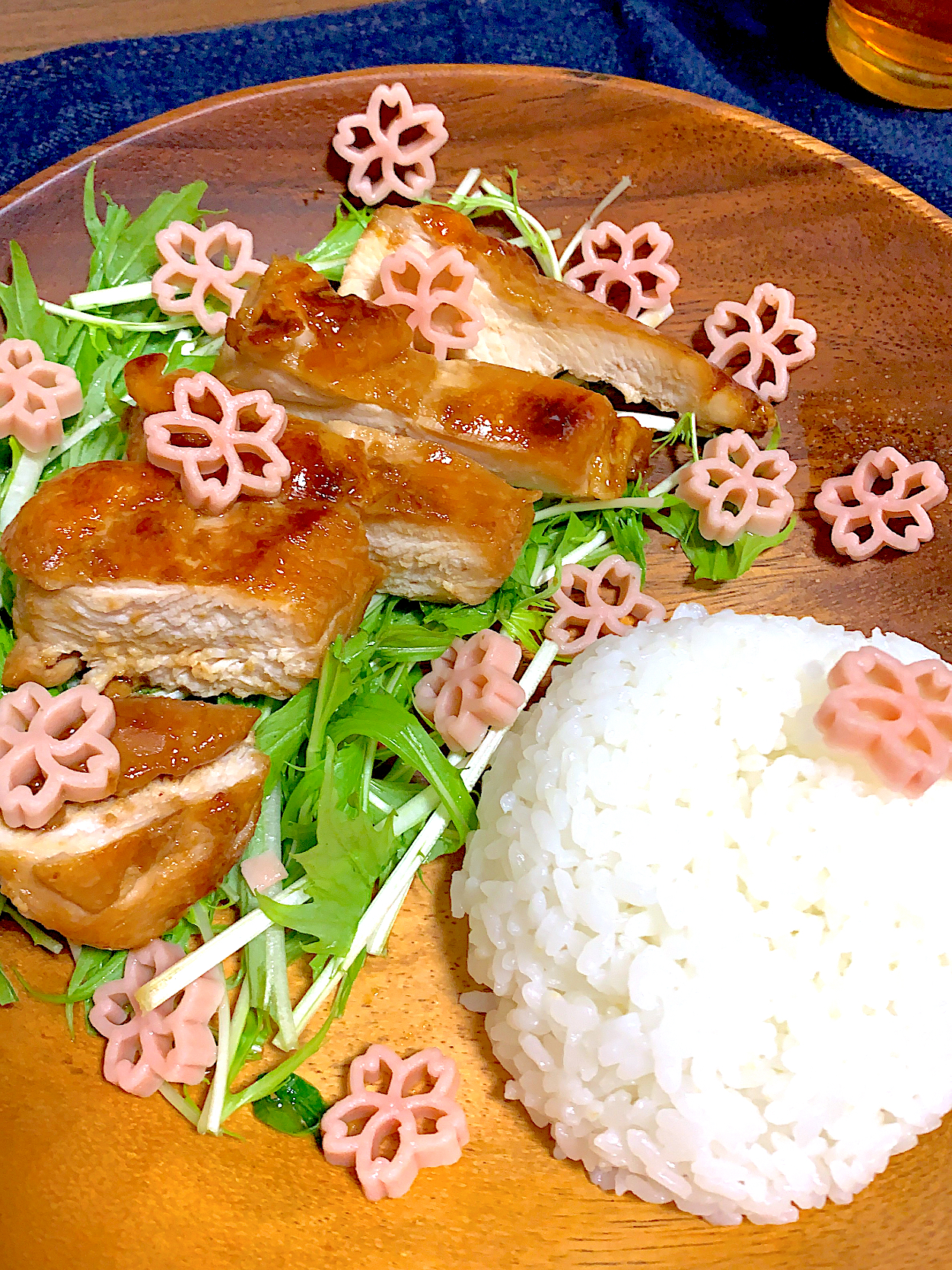 桜と照り焼きチキン