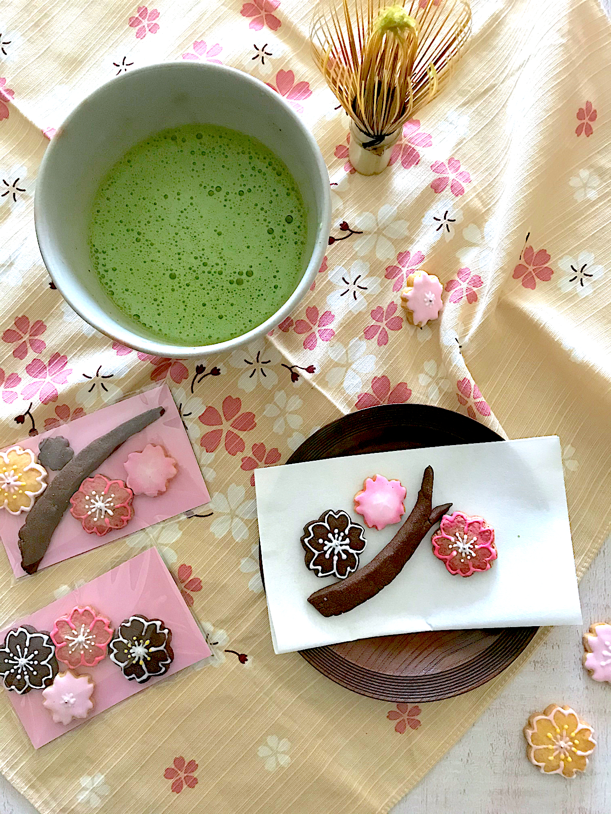 おうちでお花見茶🌸　#桜クッキー　#お花見