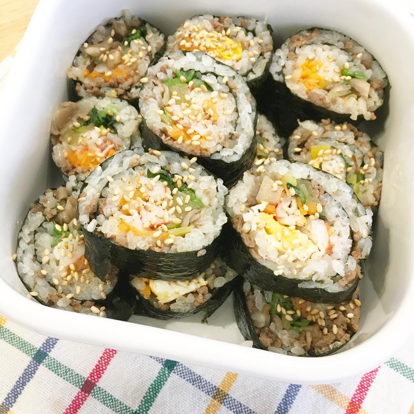 今日のパパ弁当はキムパ弁当♪