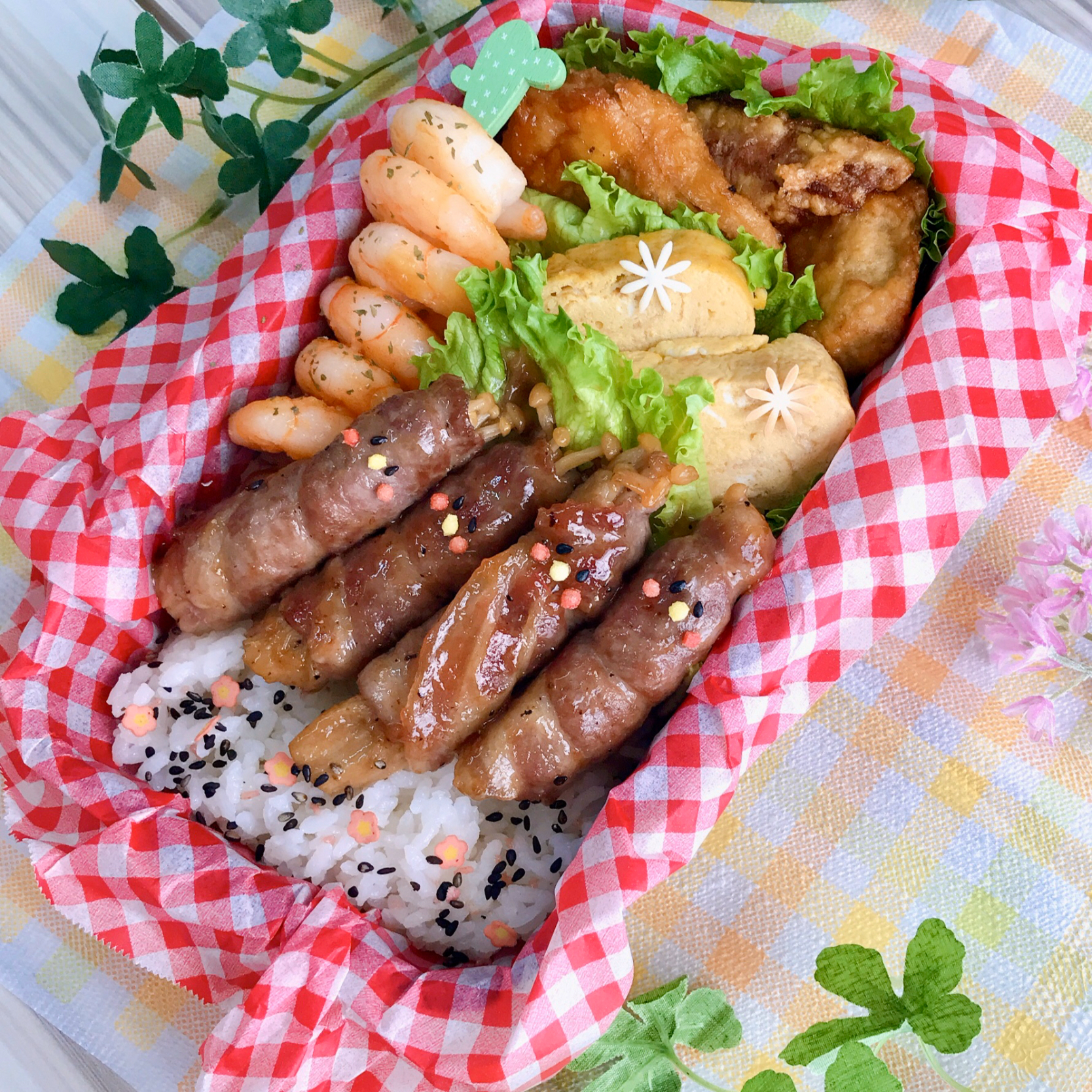 えのき🍄の肉巻き弁当