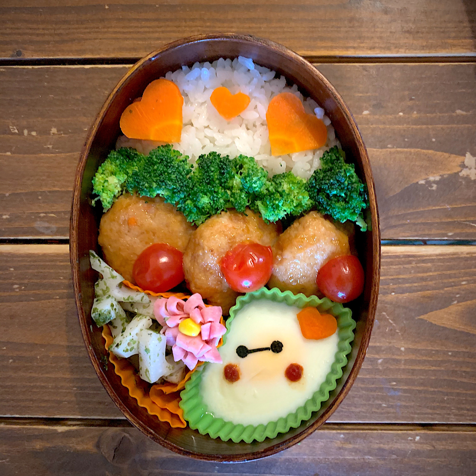 テリヤキチキンバーグ弁当💕