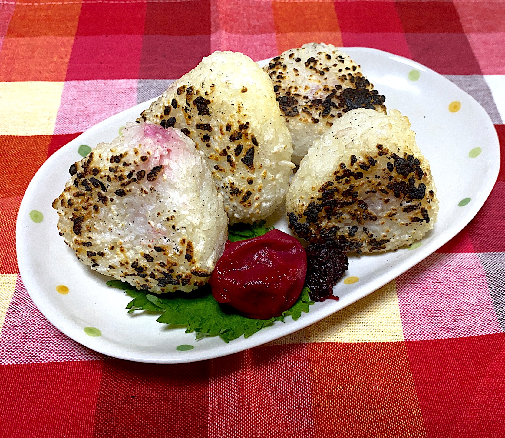 焼きおにぎり🍙自家製梅干し入り