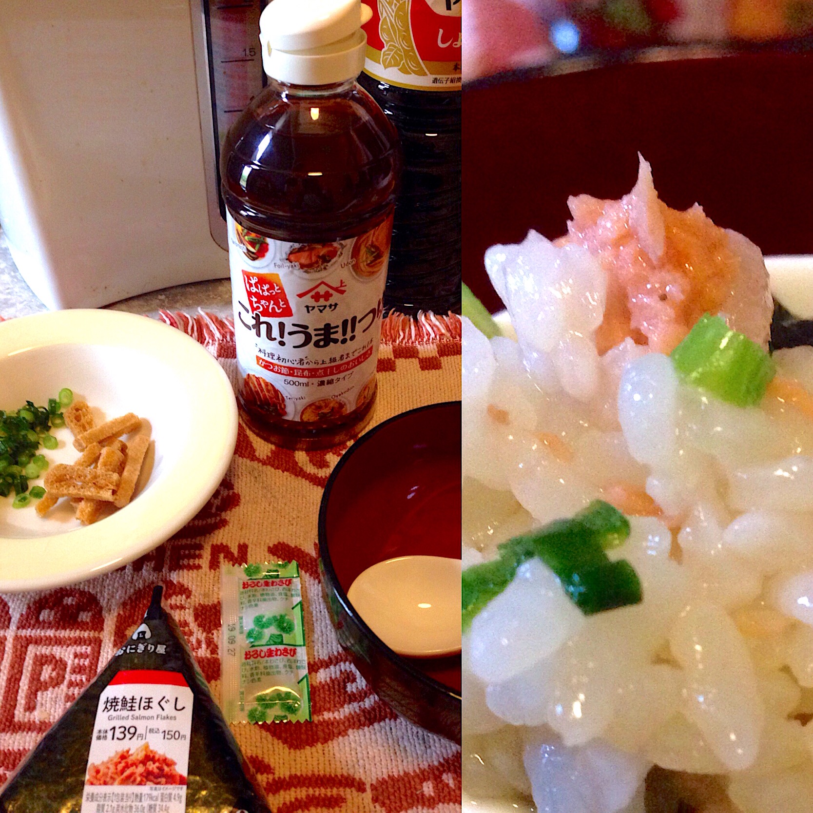 コンビニおにぎりで出汁茶漬け