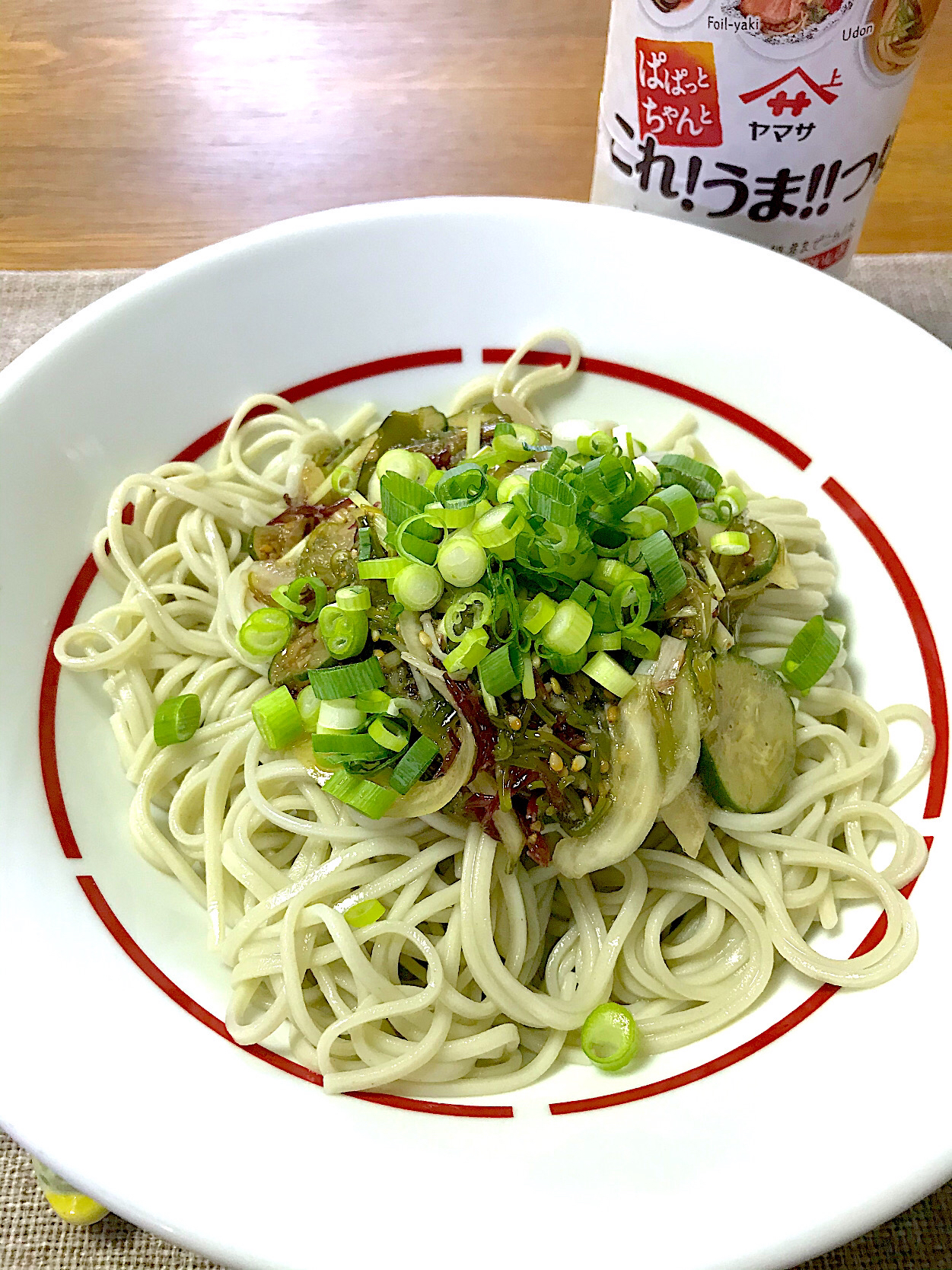 きのこのみぞれ煮×めかぶ×蕎麦！