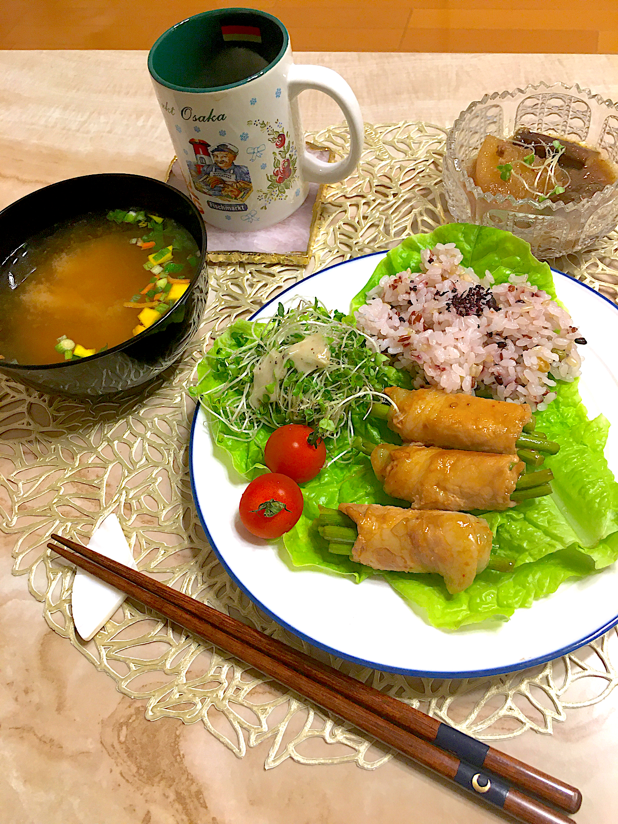 今日の夜ご飯　昨日の大根おろしタレでリメイク