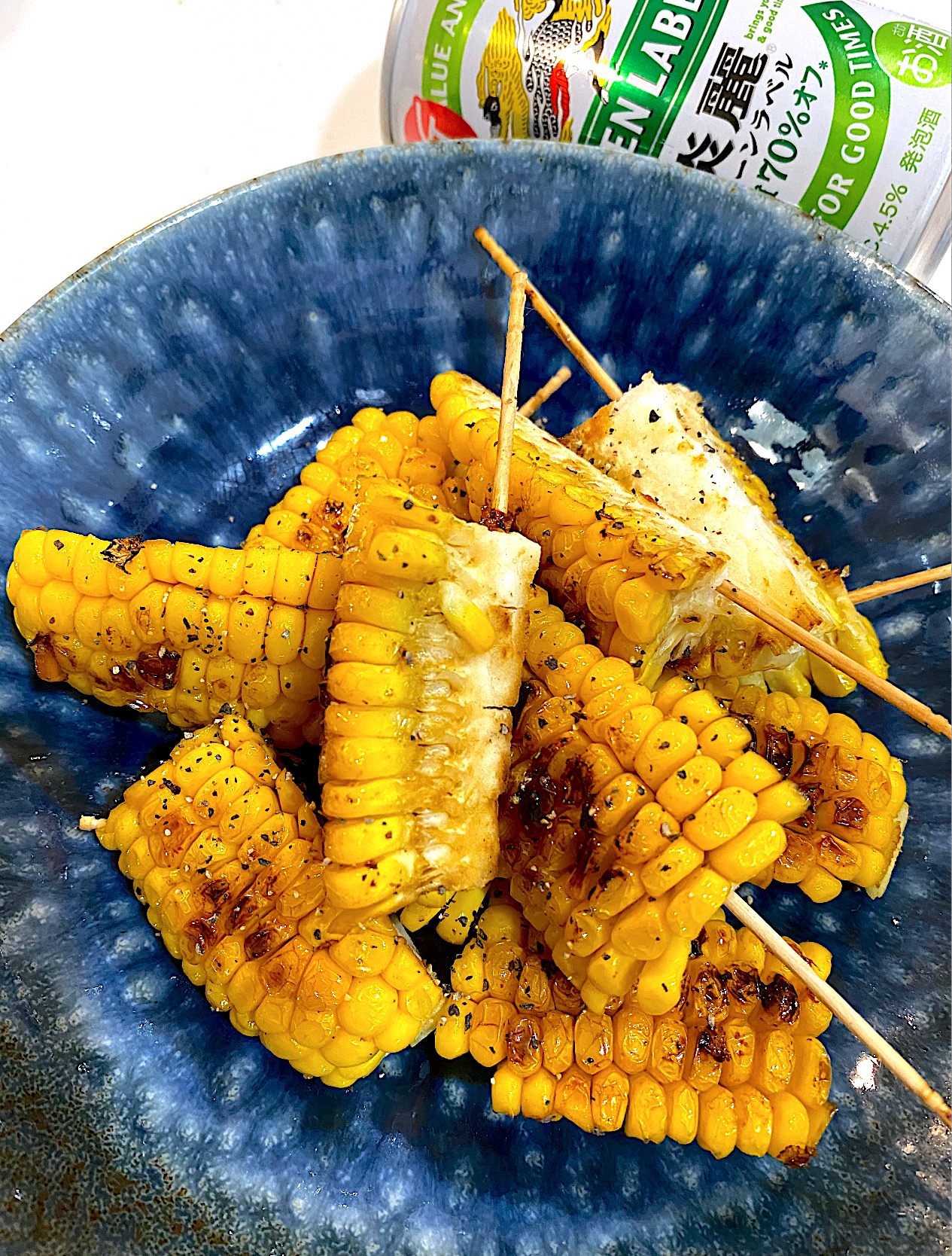 バター醤油のミニ焼きもろこし🌽