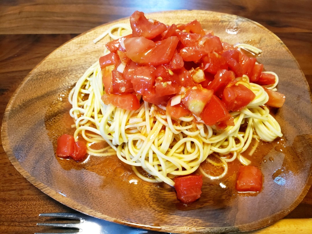 トマトの冷製パスタ🍅