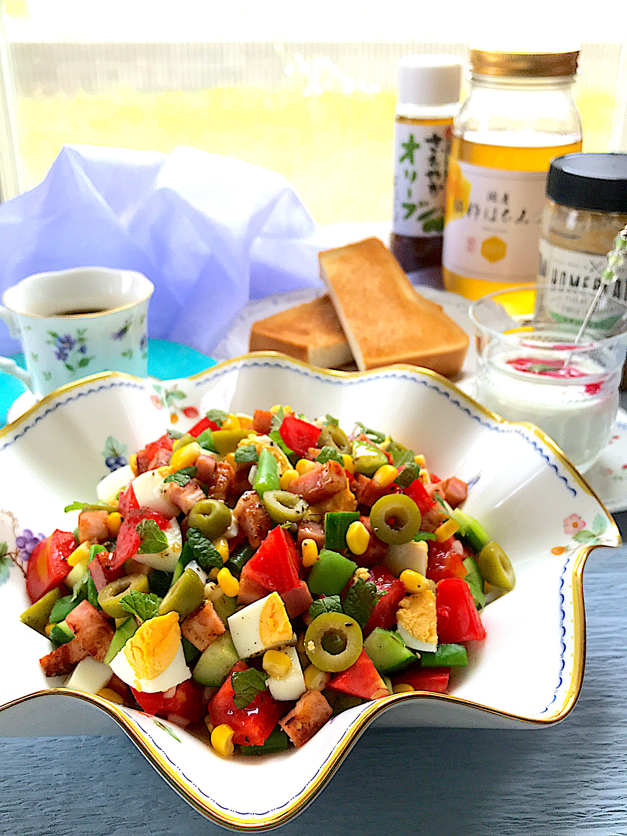 チョップドサラダの朝食🥗